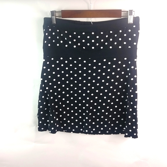 Self Esteem M Black White Dot Tube Top - Picture 2 of 7